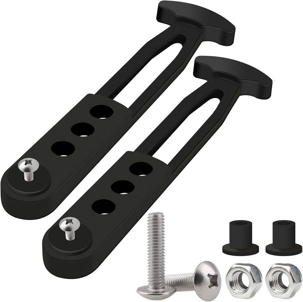 2 Pack Boat Telescoping Ladder Rubber Strap, Boarding Fixed 2 Pack, Black