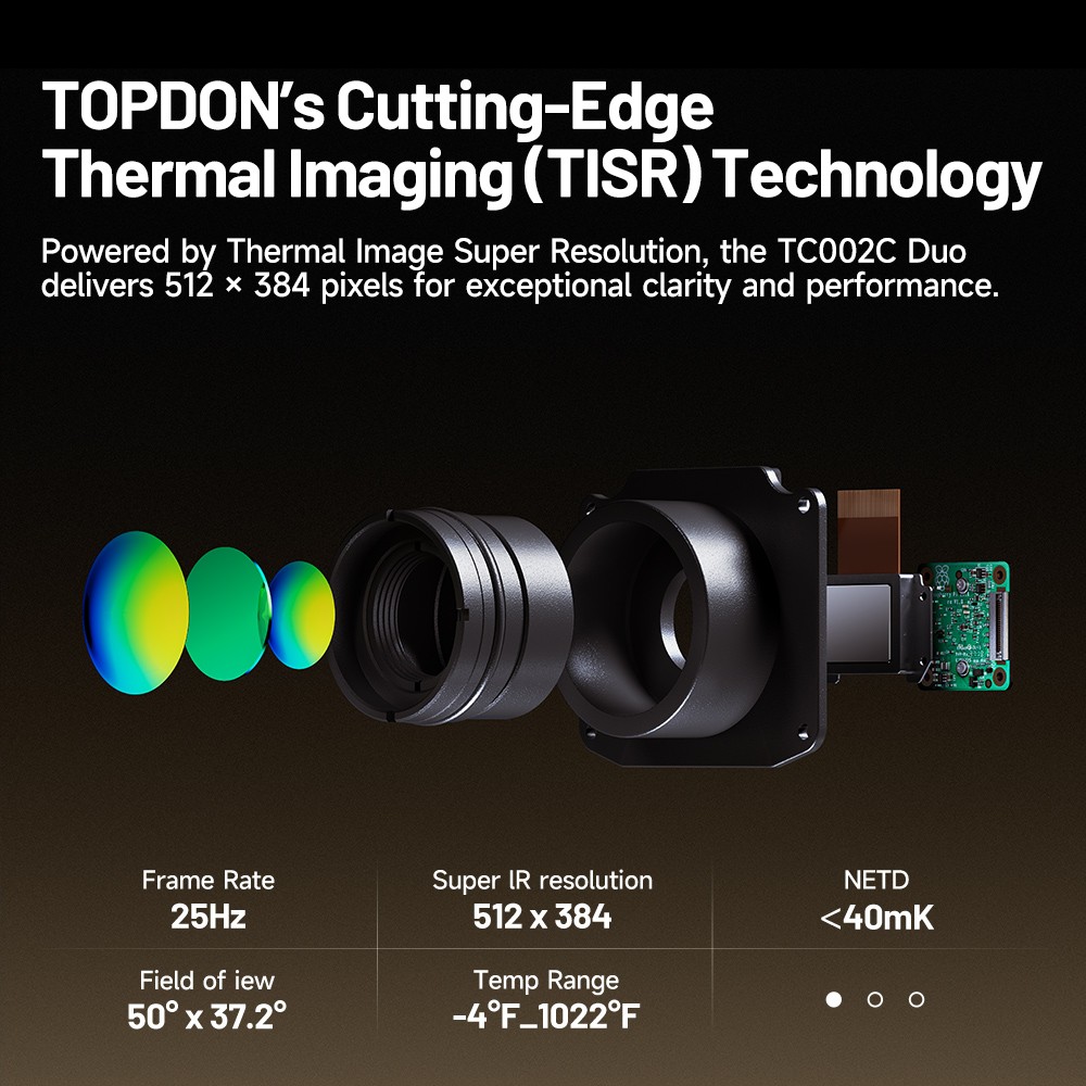 TOPDON TC002C Duo Thermal Camera Windows Type C 256 X 192 Resolution
