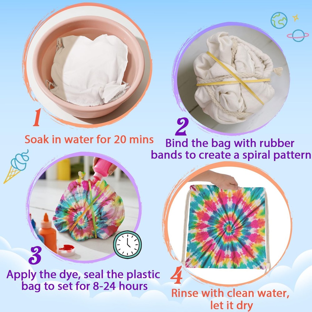 UNBOXING MOMENTS Drawstring Bags 24pcs White Thickened Fabric Medium,