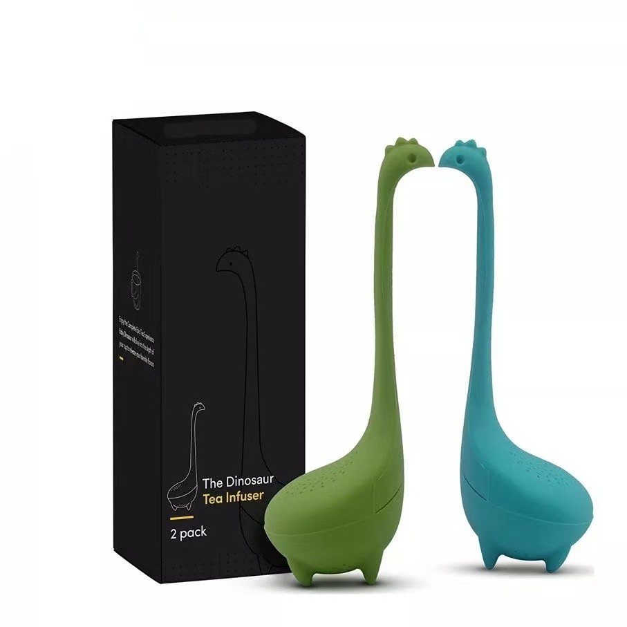 2 Pack Cute Tea Infuser Turquoise Long Handle Steeper Diffuser Silicone New US