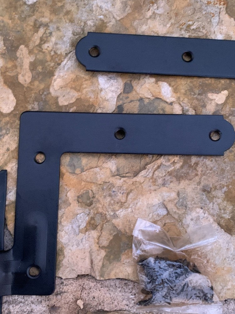 5. PAIR Colonial Black Iron Hardware Shutter Blind Hinges Exterior Shutters