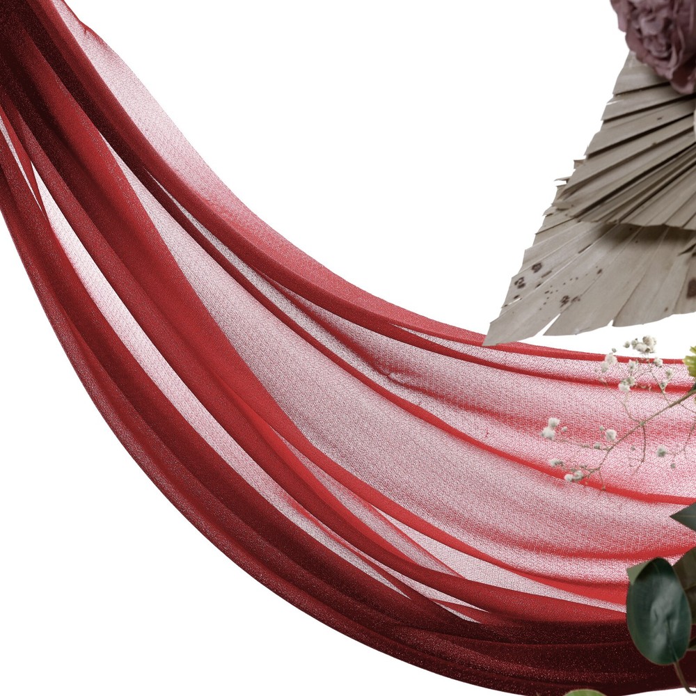30ft Long Chiffon Wedding Arch Draping Fabric Curtain Panel Event Photo Backdrop