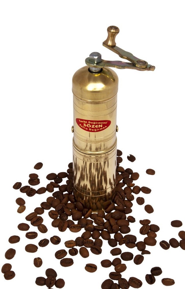 Traditional SOZEN Turkish Handmade Coffee Grinder Mill Large Straight 17cm 6.75"