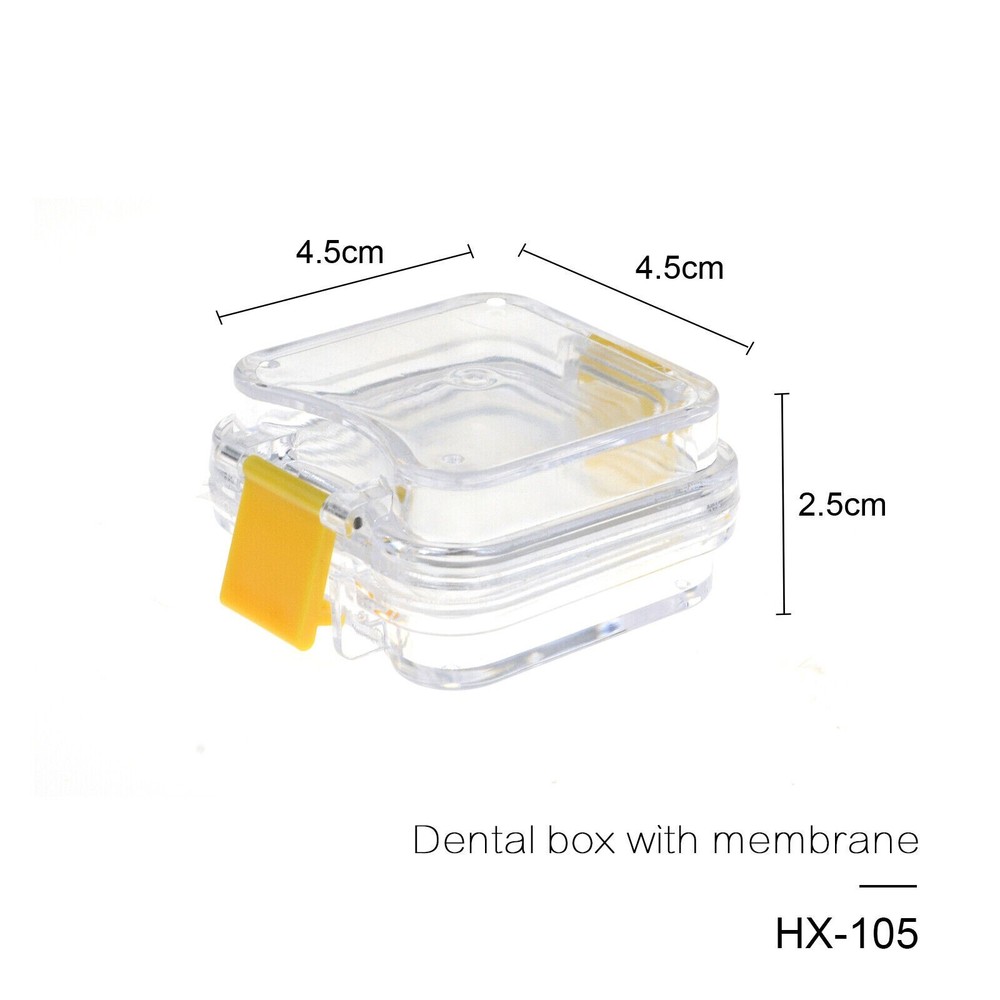 50 Boxes Dental Denture Storage Box Case Protector Container With Film Membranes
