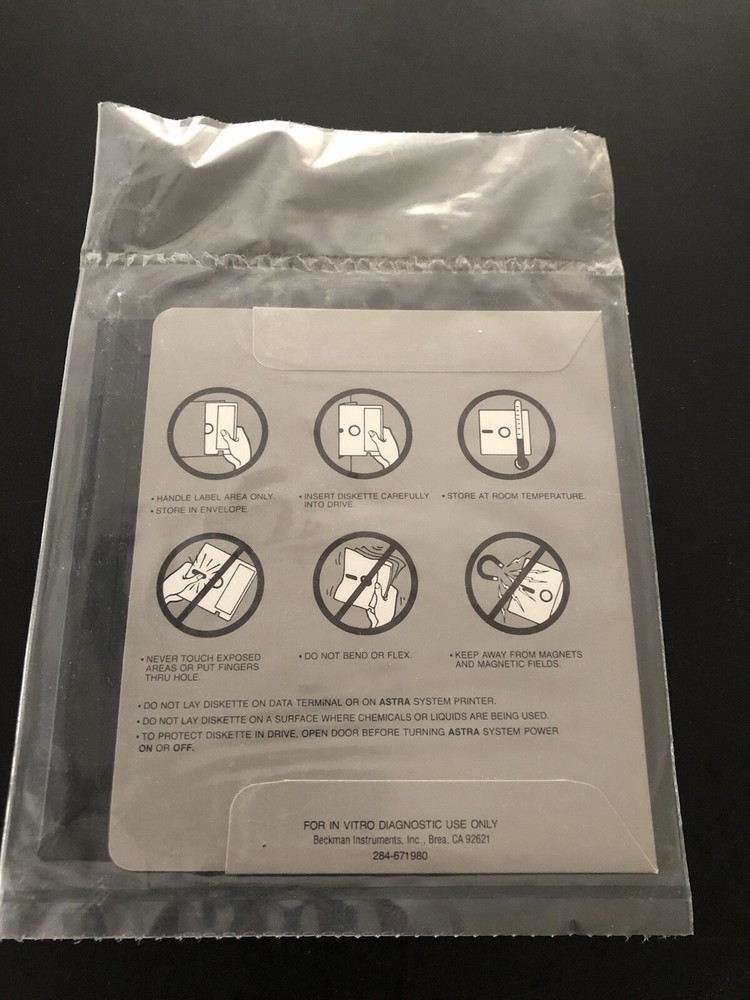 Beckman Astra Systems M-2 Diskette Cal D Direct Bilirubin Diagnostics