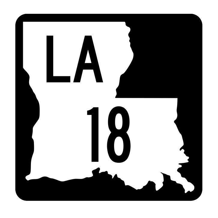 Louisiana State Highway 18 Sticker Decal