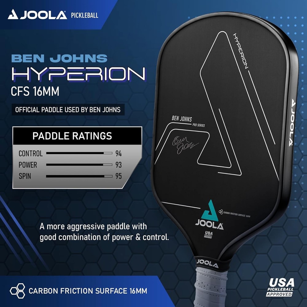Joola Ben Johns Hyperion CFS 16mm Pro Pickleball Paddle