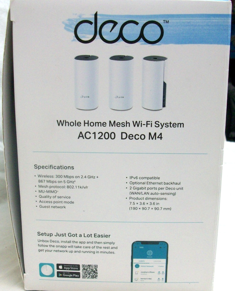 NIB TP-Link Deco Whole Home Mesh Wi-Fi System Router/Extender Replacement NEW