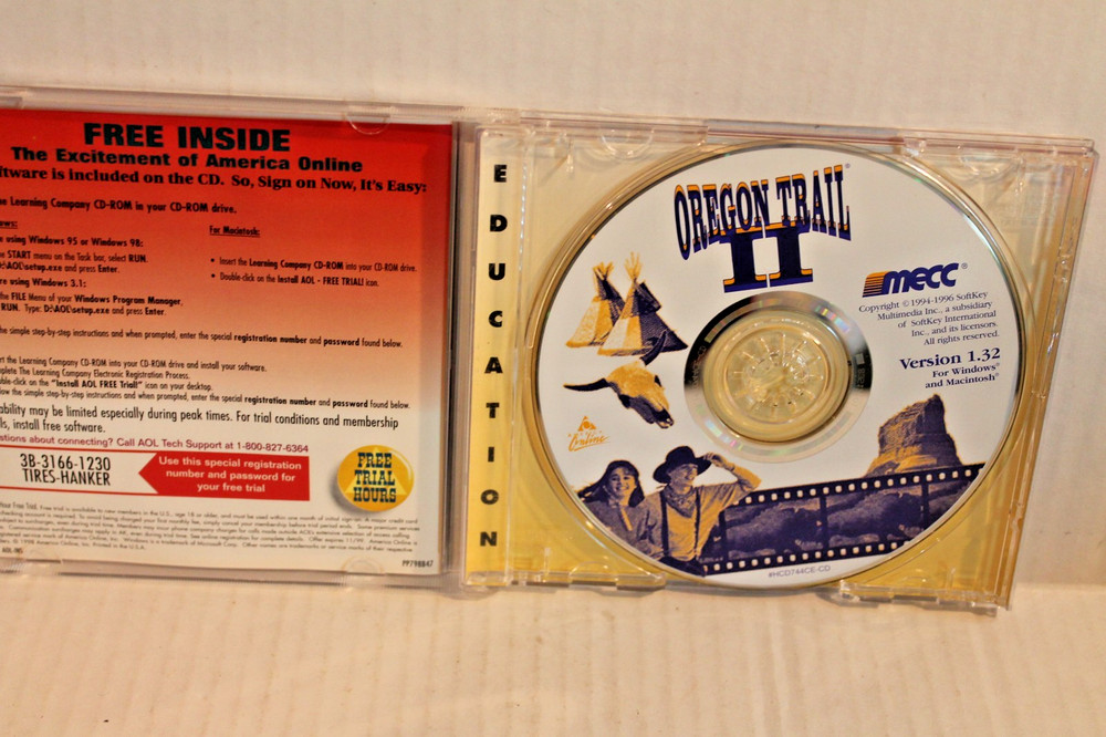 Oregon Trail II History Educational PC Computer Game CD-Rom Windows & Macintosh