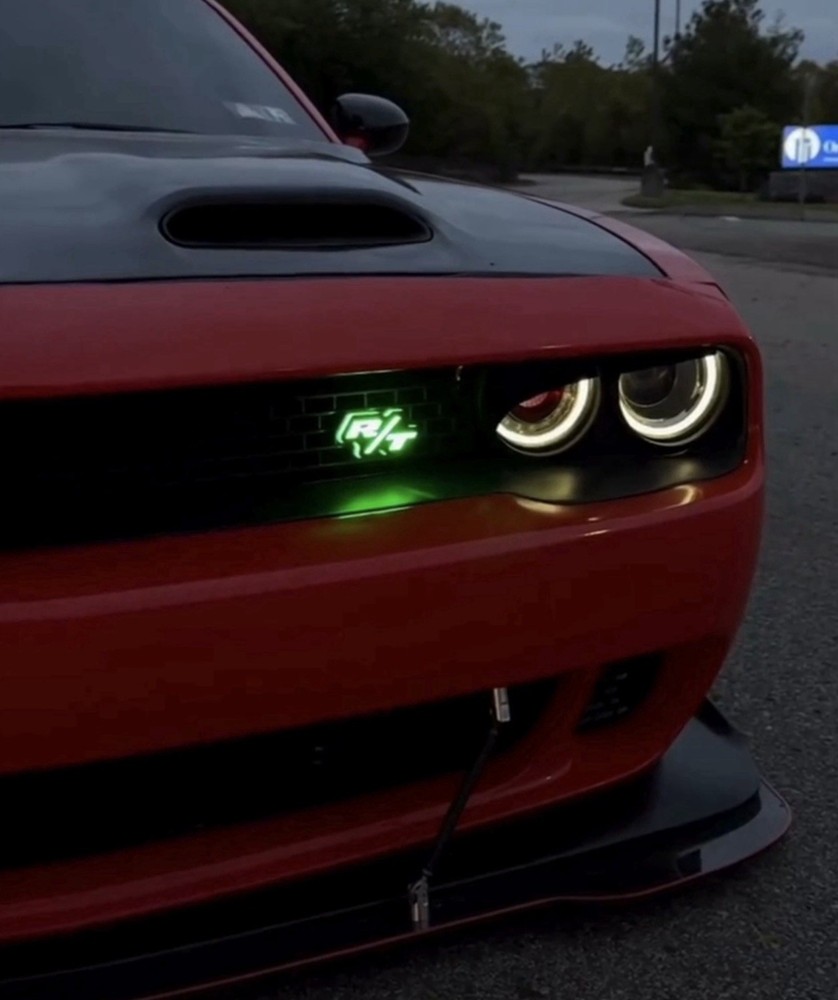 R.T LED FRONT GRILLE BADGE FULL RGBW LIGHT BLUETOOTH CONTROLLED