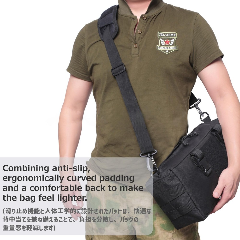 Tactical Shoulder Strap Thick Soft Pad Adjustable Crossbody Replacement Strap
