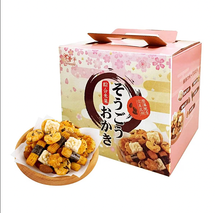 [Trygoodz] Rice Crackers with Almonds 20g x 30/ Pack 翠果子 綜合米果 #