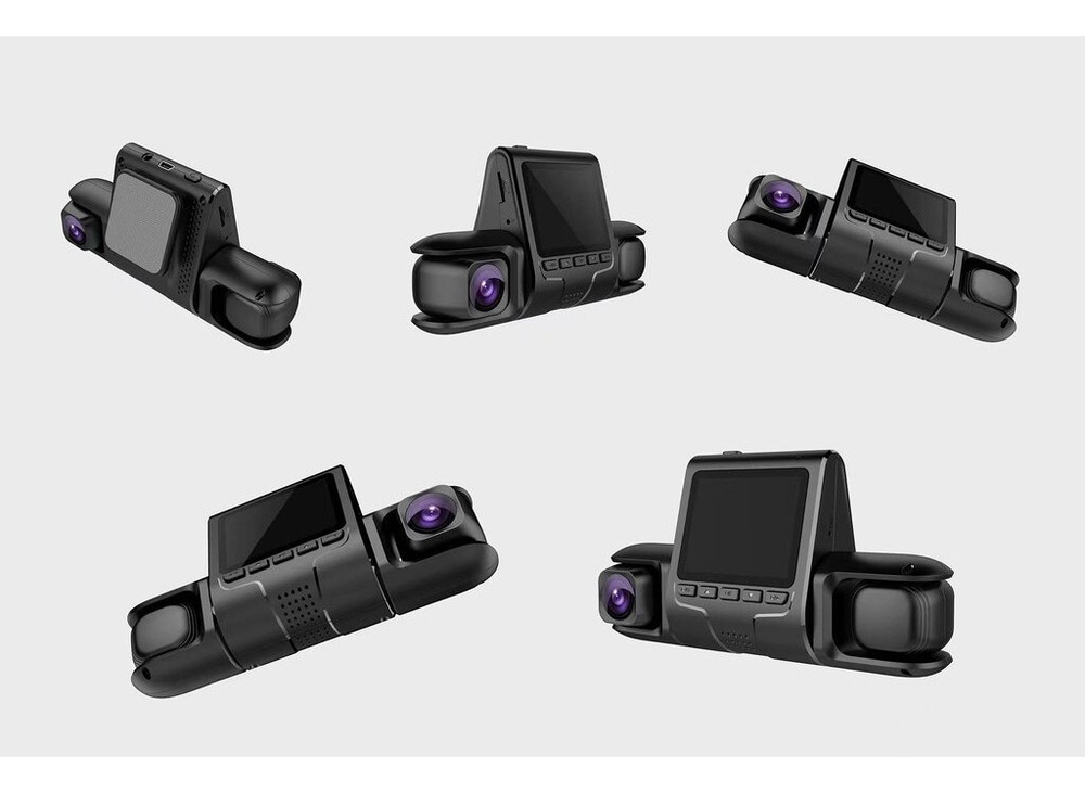 1 set Three Lens Hd Car Recorder 1080p Front/rear Reverse Image