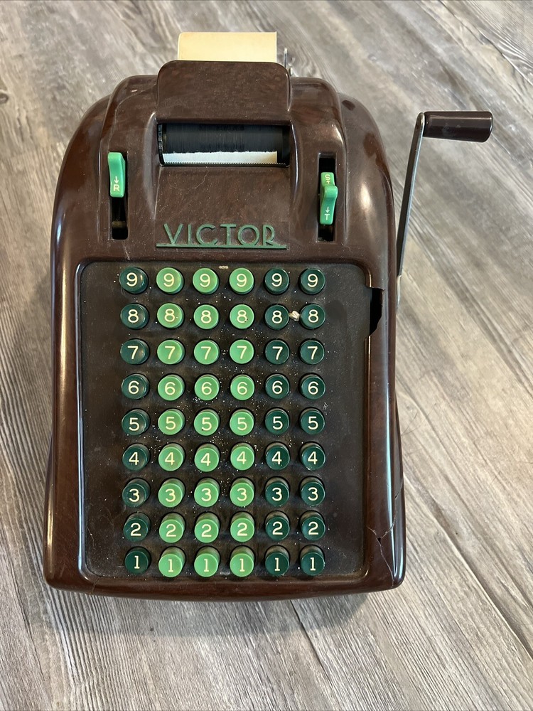 Vintage Victor  Adding Subtracting Machine Brown