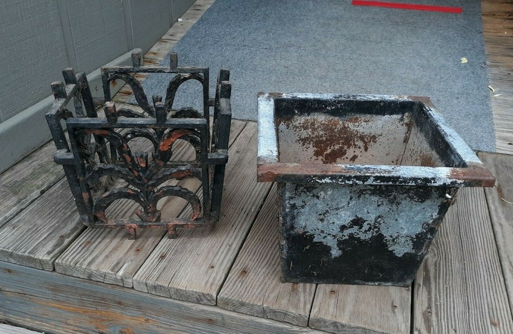 Antique Art Deco Cast Iron Planter