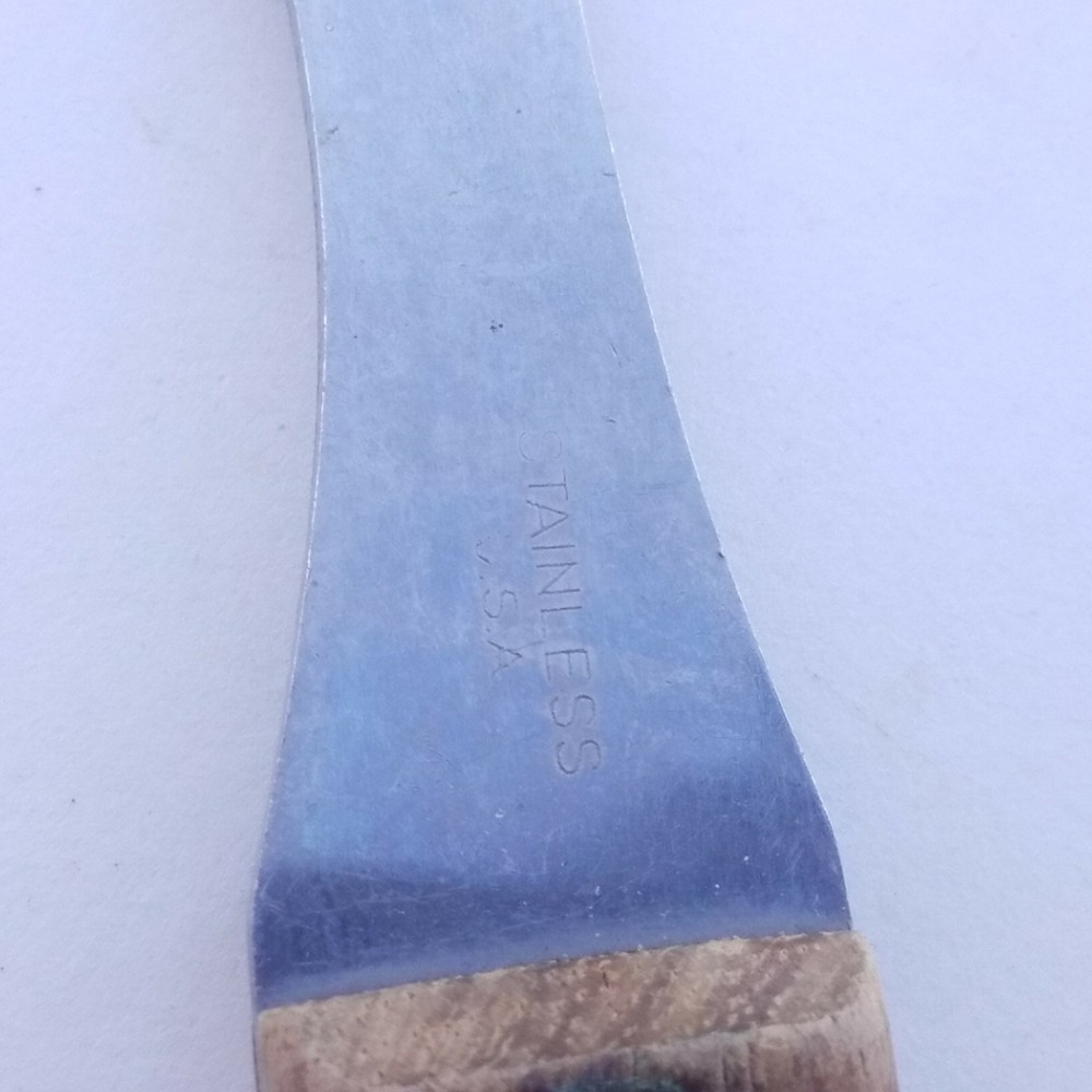 Stainless Carving Serving Fork Wood Handle 11-Inch Long