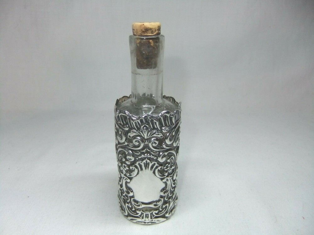 Henry Matthews Solid Sterling Silver Scent Perfume Bottle Coaster Holder 1901