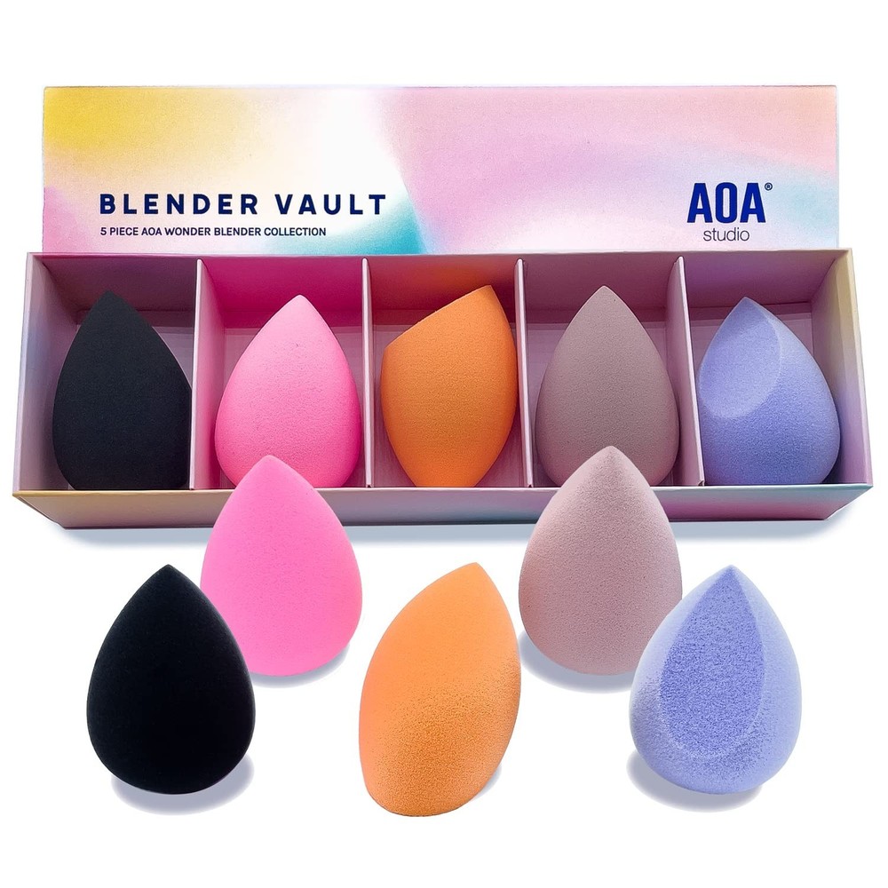 AOA Studio Beauty Makeup Sponge Blender Multiple Combo Set for Gift Makeup Bl...