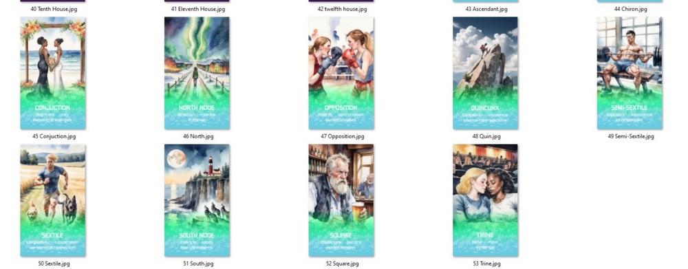 Celestial Utopia Oracle Deck | Signs | Planets | Houses | Retrogrades | NEW