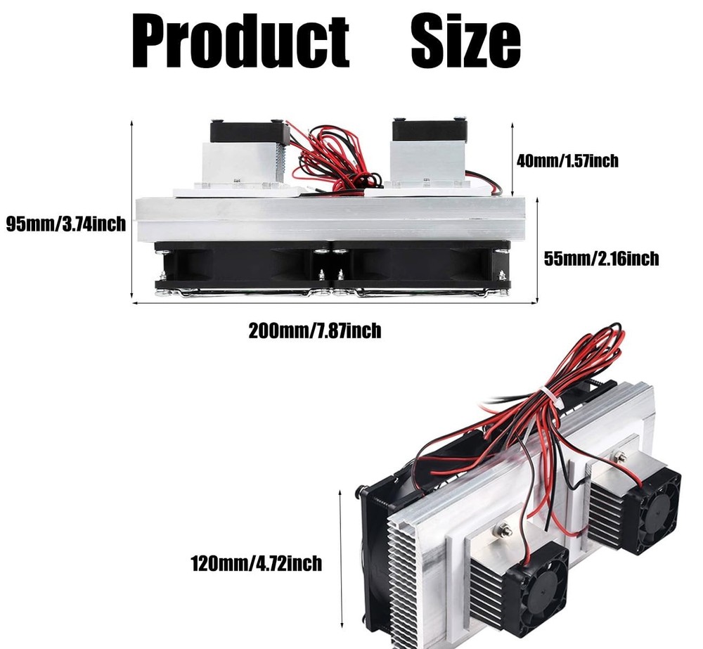 Compact 10L Peltier Cooler – Quiet 2V DIY Mini Air Conditioner for Versatile Use