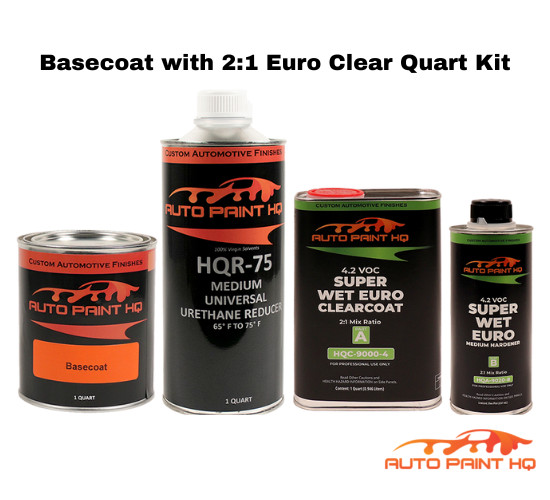 Alabaster Silver Honda NH700M Basecoat Clearcoat Quart Complete Paint Kit