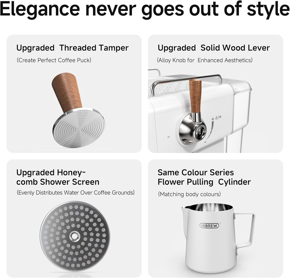 HiBREW H10 Plus Programmable Espresso Machine Stainless Adjustable Temperature