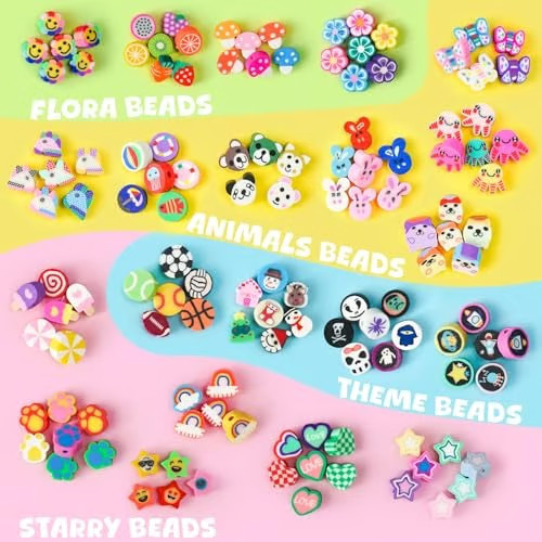 200 Pcs Polymer Clay Beads Bracelet Making Kit