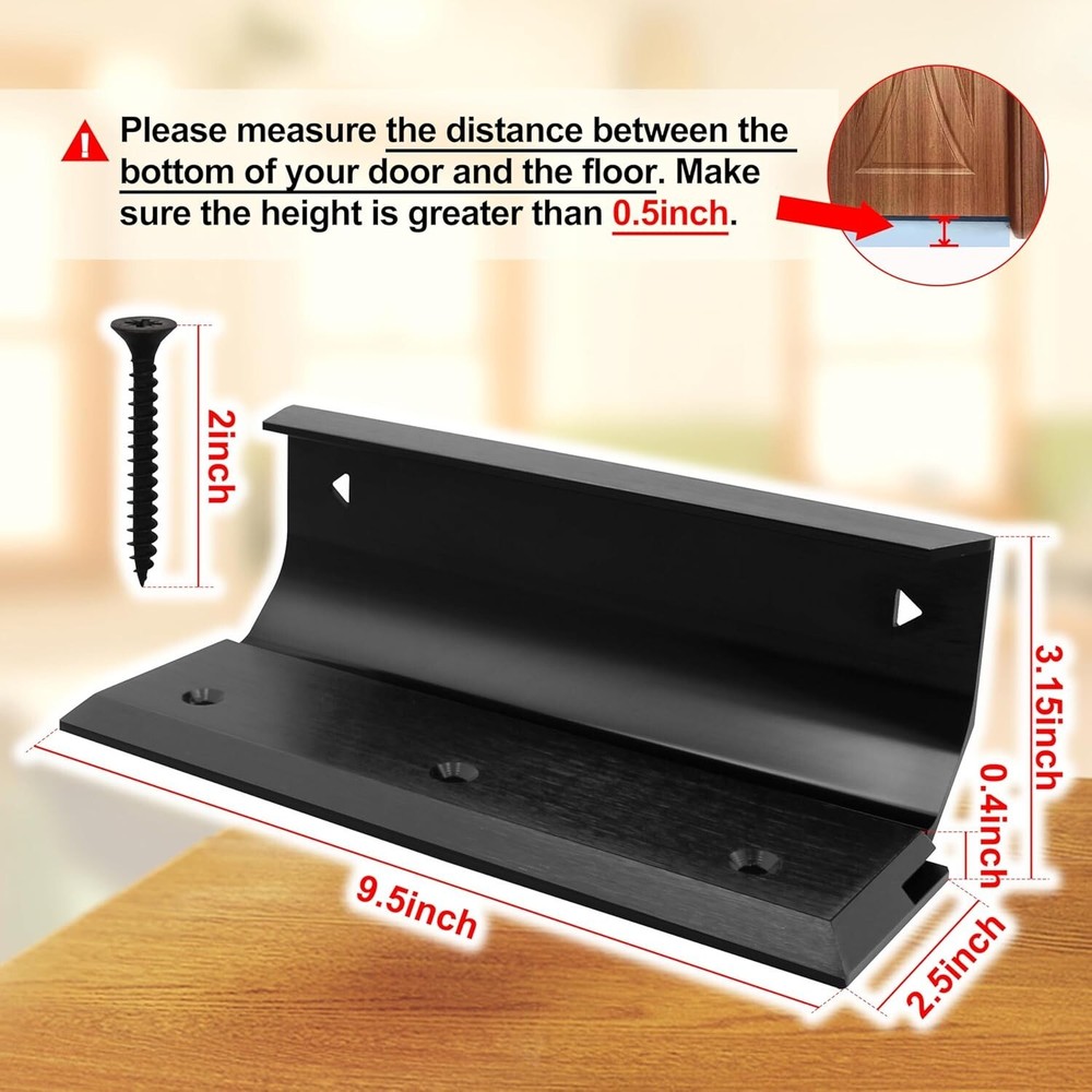 Powerful Security Lock Rectangular Door Brace Barricade House Double Safety...