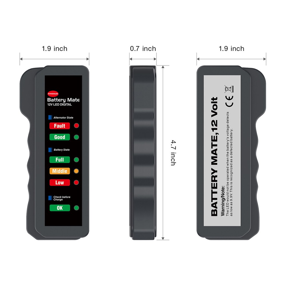 Battery Load Tester 12V car autocycle marine Alternator analyzer Diagnostic tool
