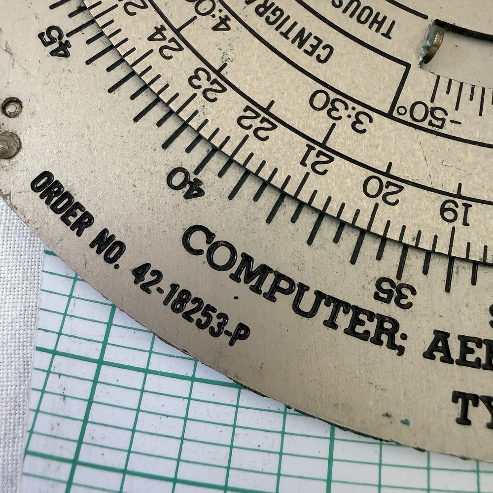 Vintage U.S. Army Air Forces E-6B Flight Computer Dead Reckoning w/Case