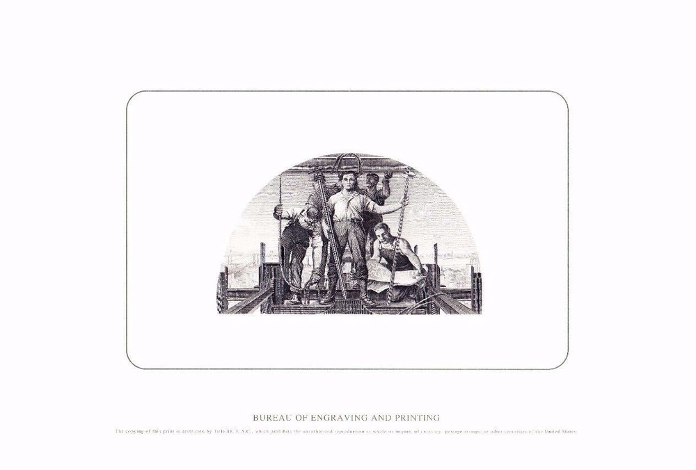 BEP Souvenir Card B241 Engineering & Construction April 2000 w/Envelope