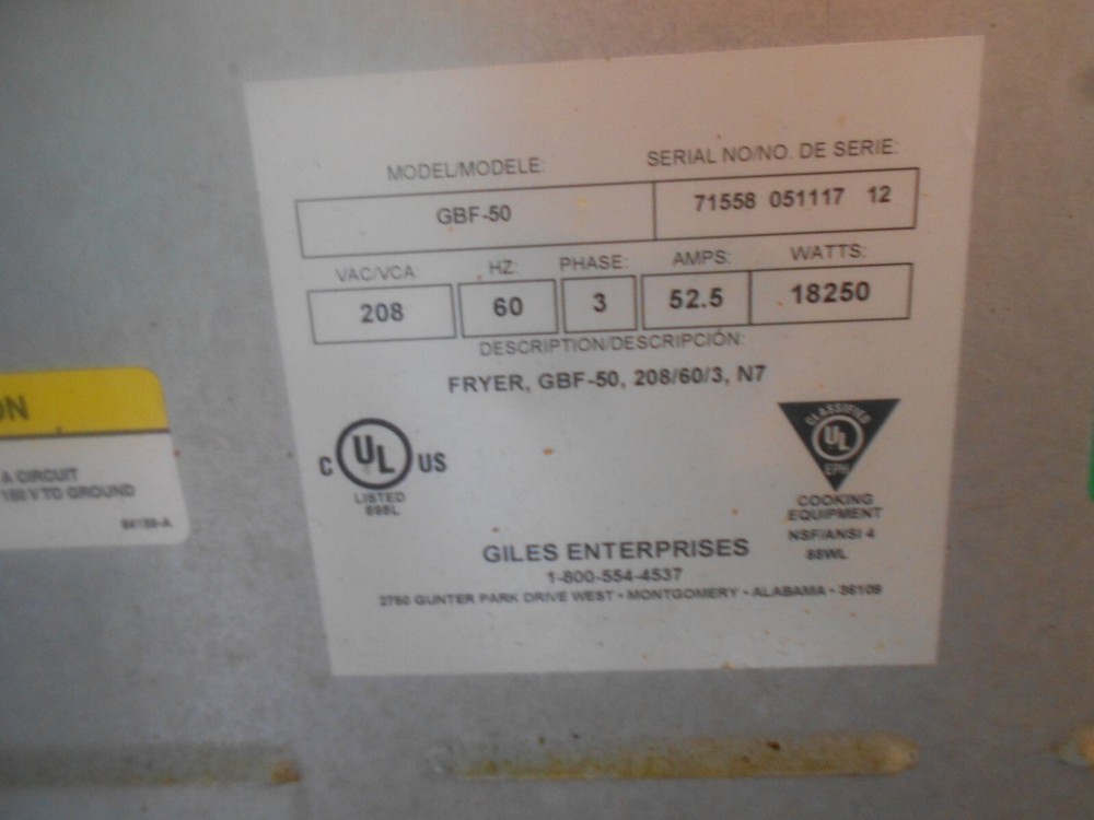 GILES GBF-50 COMPLETE CONTROL PANUEL