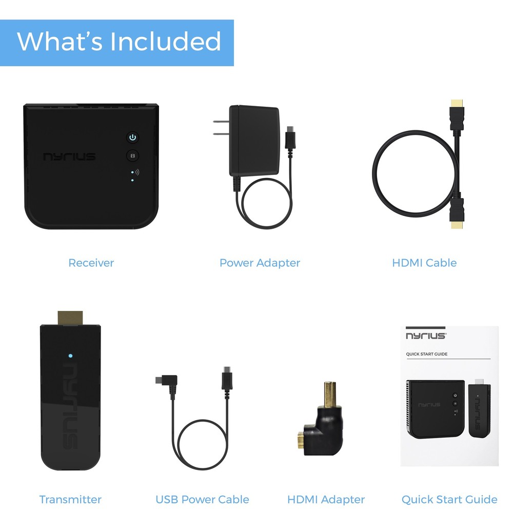 Nyrius Pro+ Wireless HDMI Video Transmitter - 2 Pack