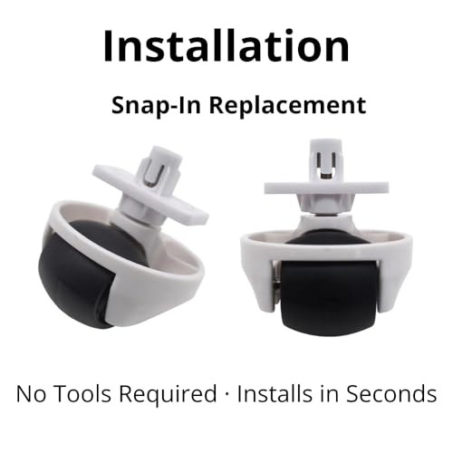 Front Caster Replacement Compatible with Roborock S & E Series – 2 Pack Snap