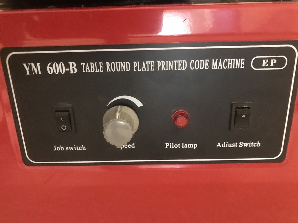 YM 600-B Table Round Plate Printed Code Machine