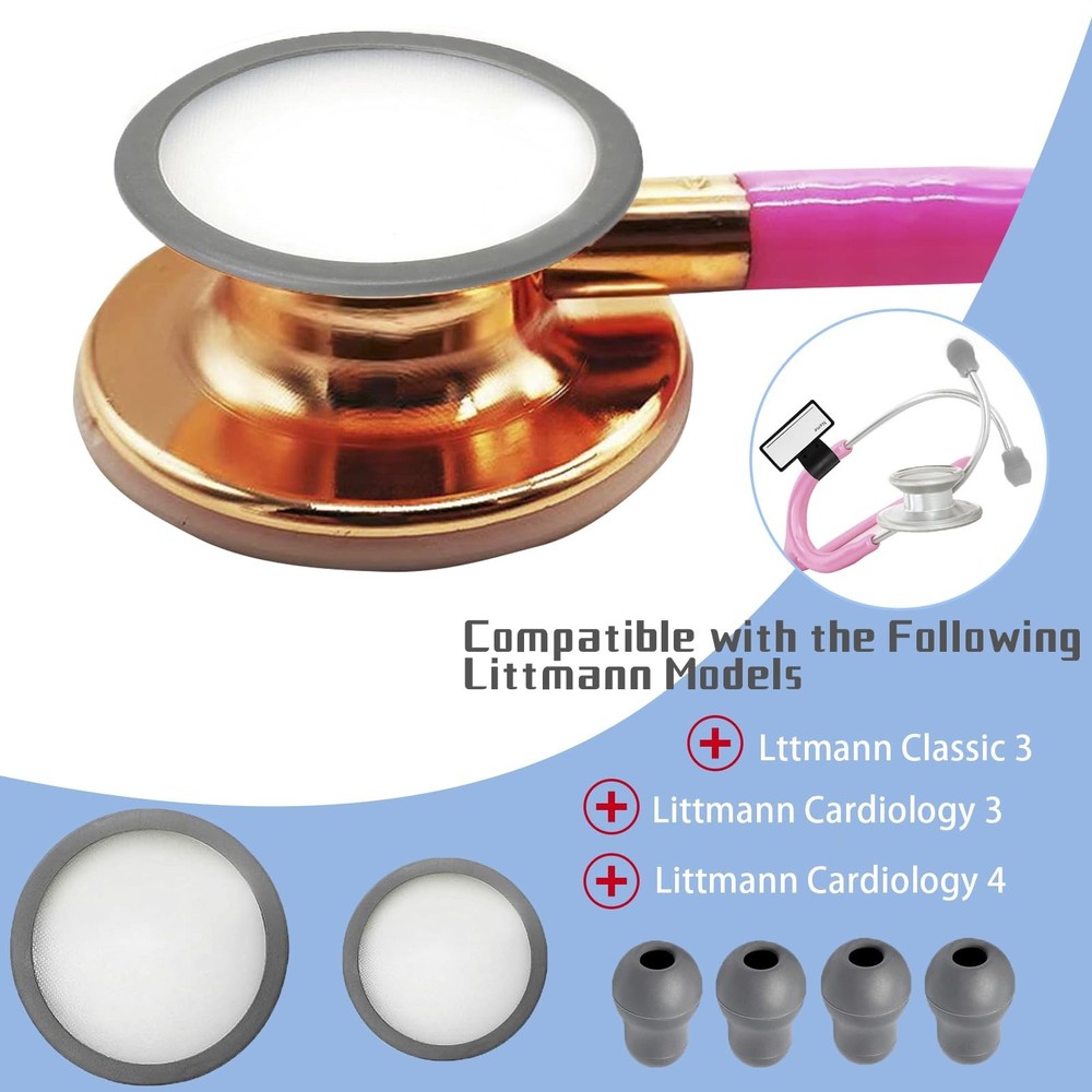 Stethoscope Replacement Part Kit - Diaphragm & Ear Tips for Littmann Classic ...