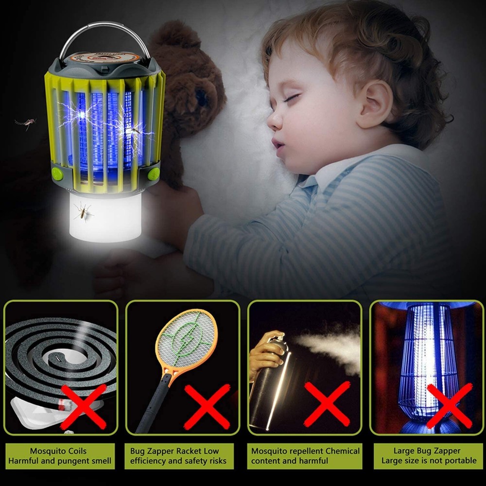 LED Camping Lantern Camping Accessories Rechargeable Tent Light with Flashlight