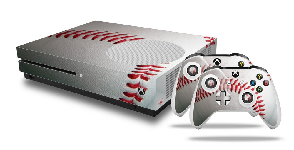 Skin XBOX One S Console Controller Baseball