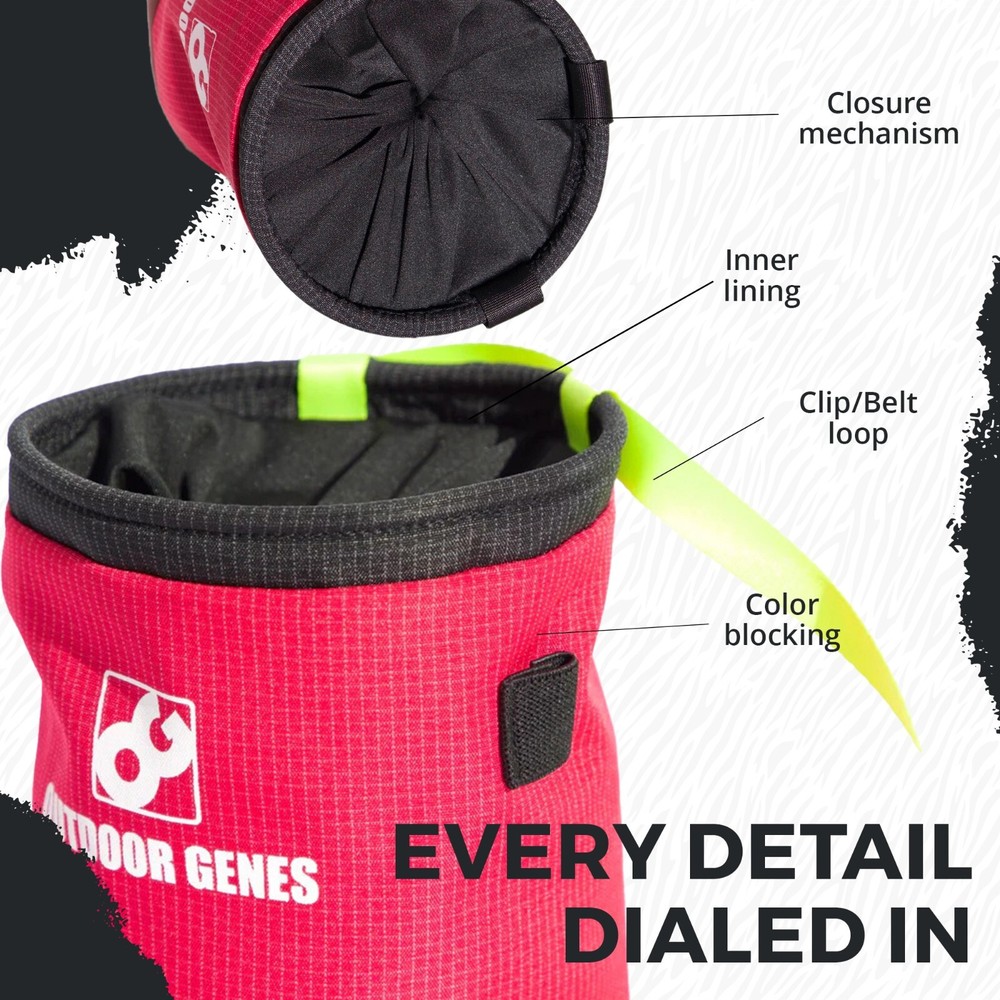Chalk Bag for Climbing Durable, Lightweight, with Adjustable Belt Available
