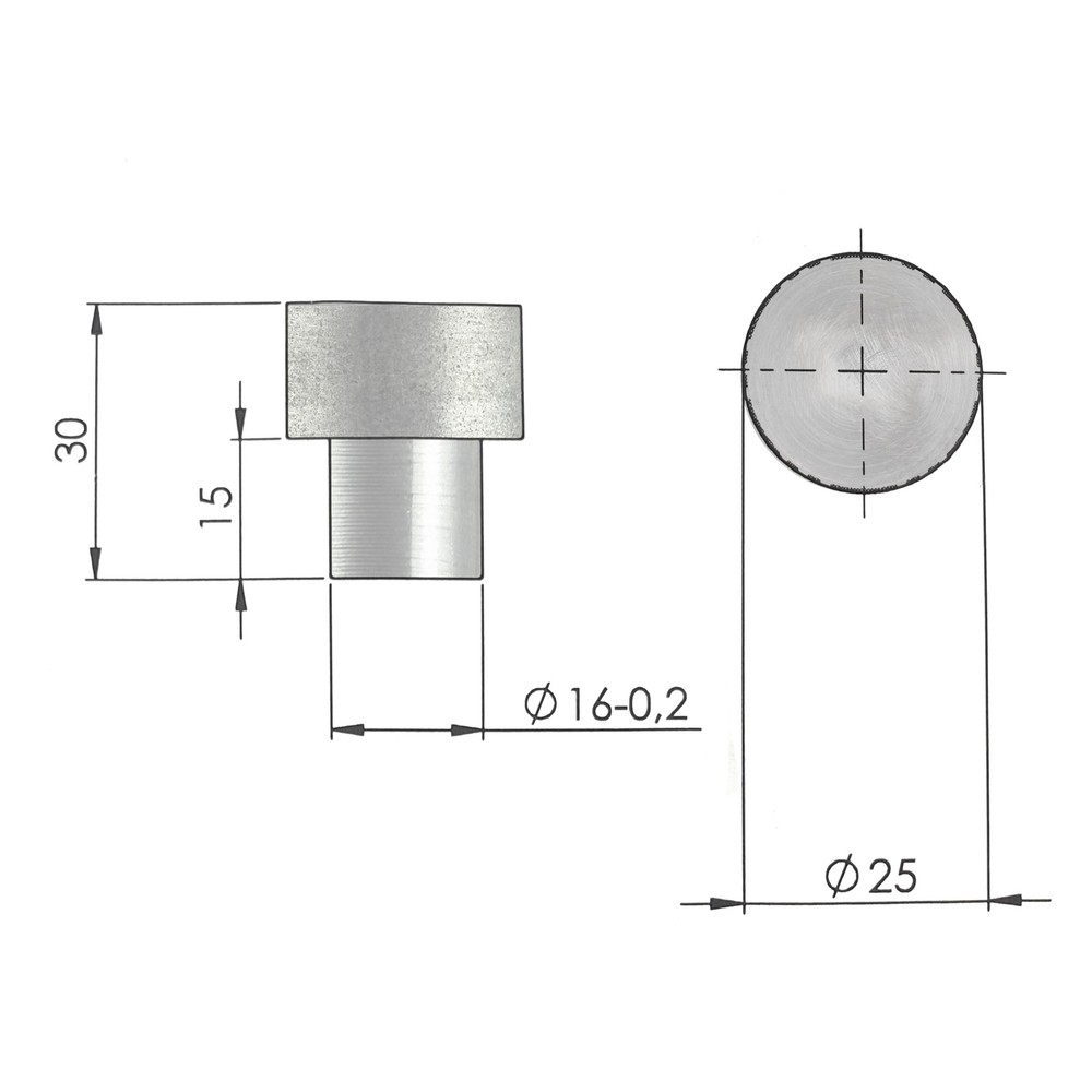 Welding table stud clamping bolt 16 mm hole table stud clamping aid