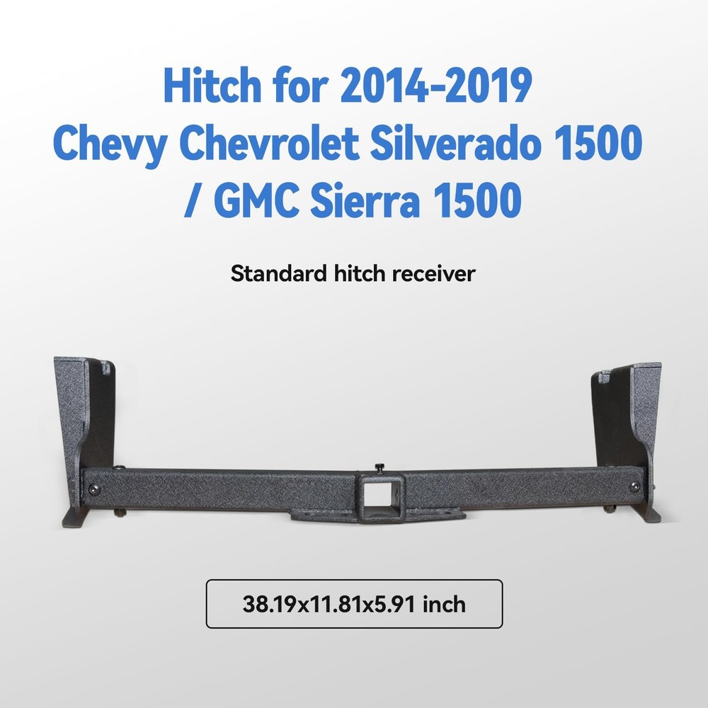 Class 3 Black Trailer Hitch For 2014-2019 1500 Series