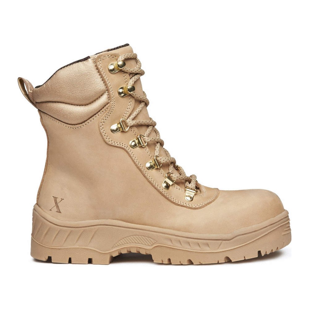 XENA  8-Inch Work Boot,M,6,Tan,PR 831N48