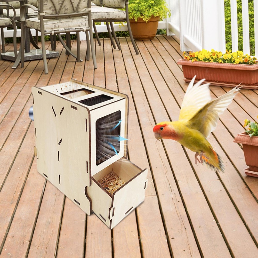 Birds Feed Wind Sheller Wooden Grain Splitter Machine Shell Separator Machine
