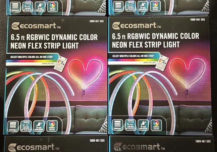 3-PK- 6.5 ft. Color Changing Linkable LED Neon Flex Strip Light Remote Control