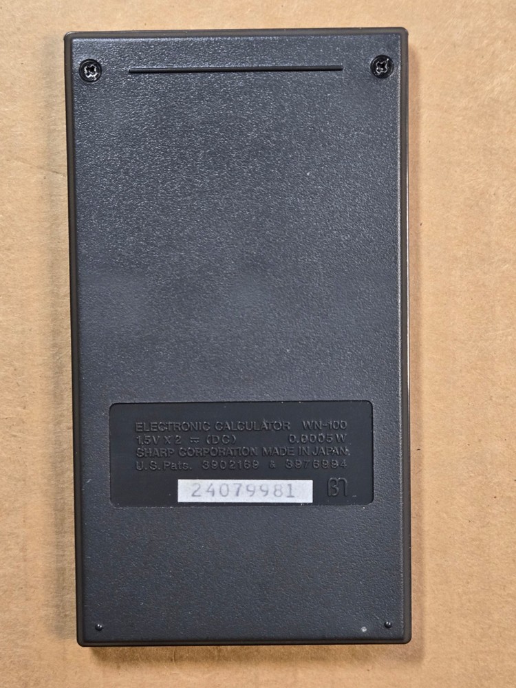 SHARP WN-100 WONDERTOPIA Vintage Calculator W/Manual Working Well