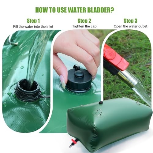Large Capacity 113L Water Storage Bladder Tank - Foldable Portable Container for