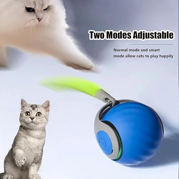 Speedy 2.0 Interactive Cat Toy Automatic Tail Rolling Ball for Bored Indoor Cats