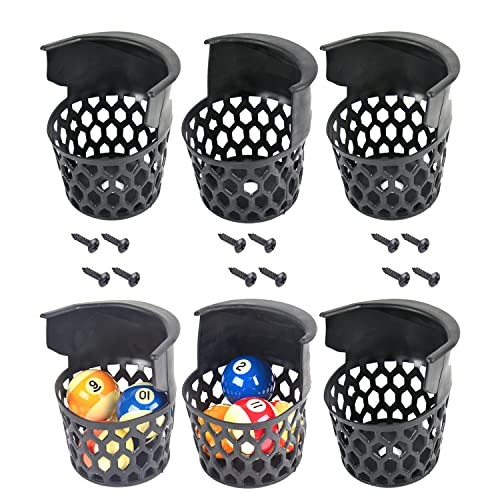 Pool Table Pockets Replacement Pockets for Billiard Table Set of 6 Plastic Web