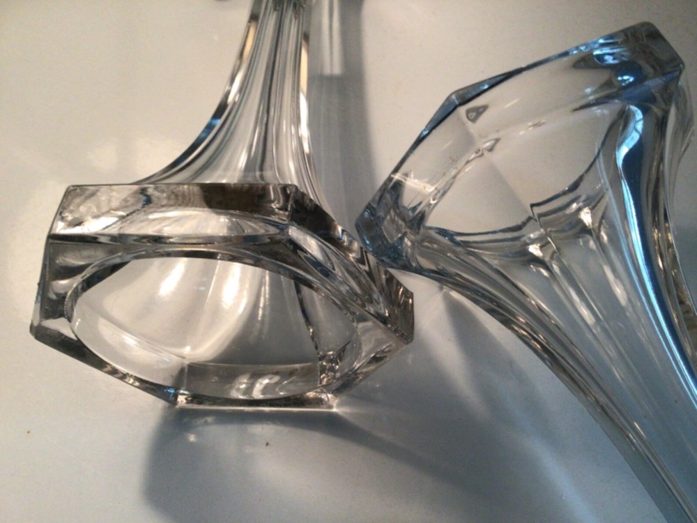 (2) Antique Retail Store Elegant Glass Pillar Display Column Stand Presentation