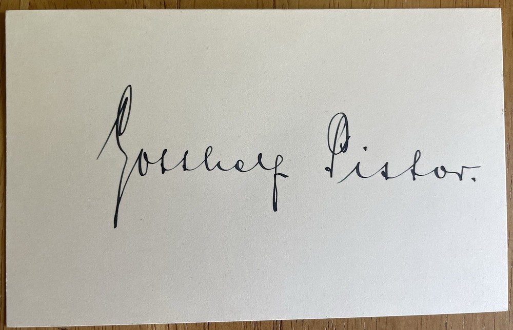 German Opera Tenor Gotthelf Pistor Autograph